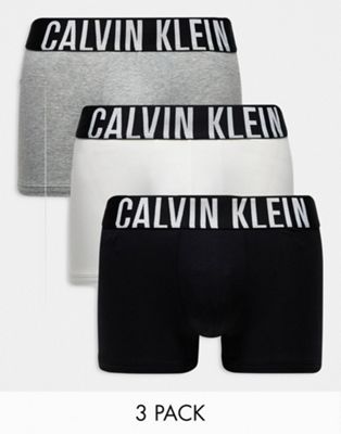 Calvin Klein intense power cotton stretch trunks 3 pack in multi Calvin Klein