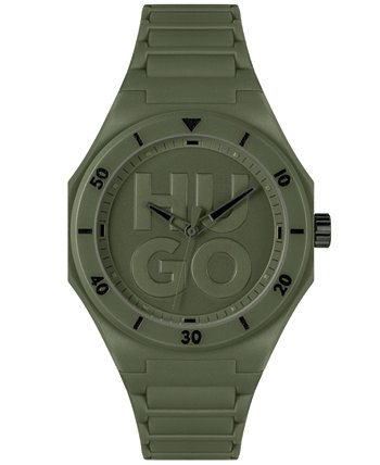 Мужские кварцевые зеленые силиконовые часы Grail 42 мм BOSS