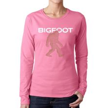 Bigfoot - Women's Word Art Long Sleeve T-Shirt LA Pop Art