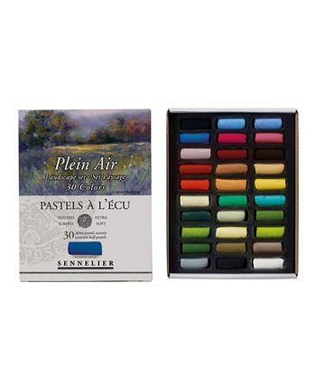 Extra-soft Pastel Half Stick Plain Air Landscape Colors Set, 30 Piece Sennelier