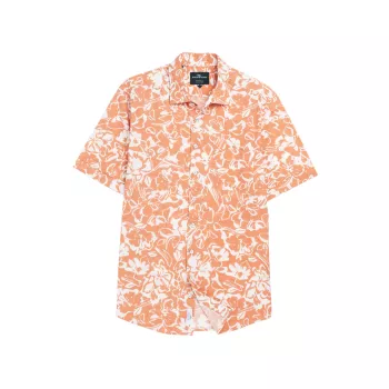 Lanercost Hibiscus Cotton Shirt RODD AND GUNN