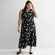 Plus Size Sonoma Goods For Life® Femme Button Bodice Maxi Dress Sonoma