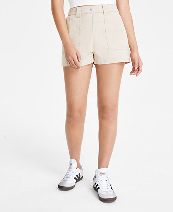 Juniors' Fly-Front High-Rise Shorts Tinseltown