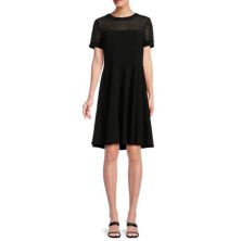 Women's Focus By Shani Fit & Flare Crepe & Lace Dress FOCUS BY SHANI
