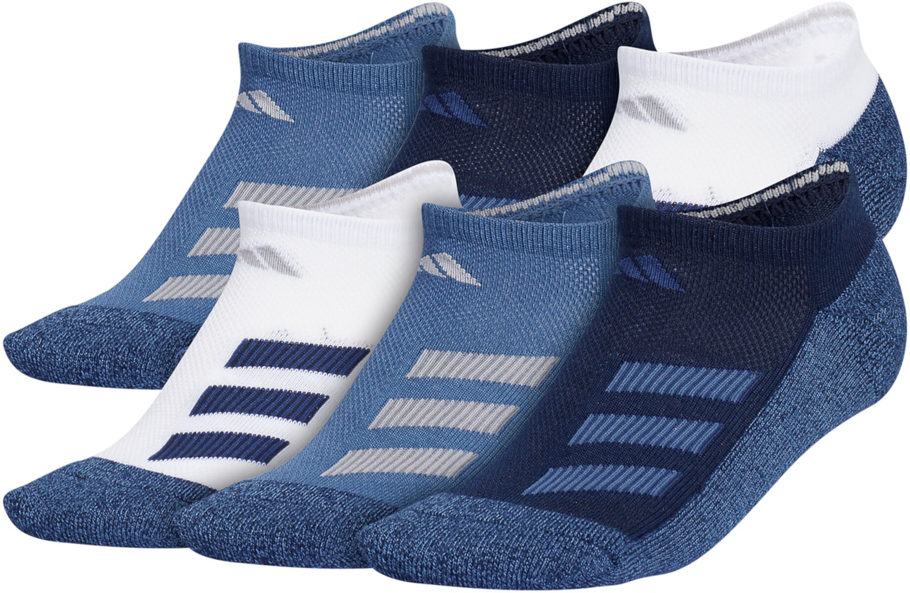 Мягкие носки с угловой полоской, 6 шт. в упаковке (маленький/большой ребенок/взрослый) Adidas
