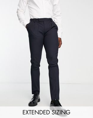 Темно-синие эластичные узкие брюки из ткани премиум-класса Noak 'Camden' Noak