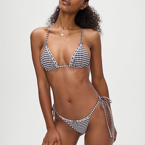 Lumia Seersucker Gingham Bikini Top FRANKIES BIKINIS