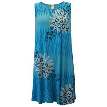 Floral Pattern Women's Adult Sleeveless Pin Tuck Dress MCCC Sportswear