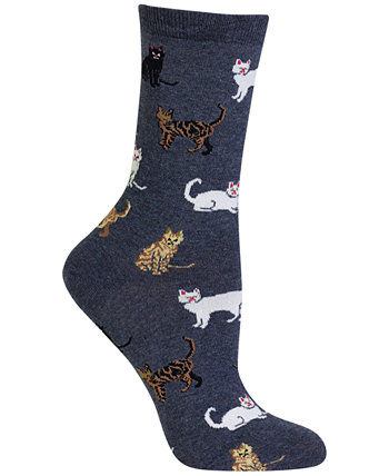 Женские модные носки с круглым вырезом для кошек Hot Sox