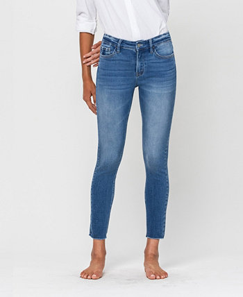 Женские укороченные джинсы-скинни со средней посадкой и необработанным краем VERVET