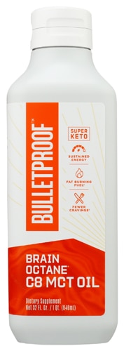 Bulletproof Brain Octaine C8 MCT Oil - Super Keto - 32 жидких унции BulletProof