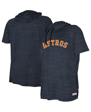 Youth Boys and Girls Navy Houston Astros Raglan Short Sleeve Pullover Hoodie Stitches