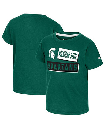 Зеленая футболка для мальчиков и девочек штата Мичиган Spartans No Vacancy Colosseum