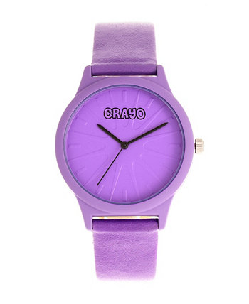 Унисекс Splat Фиолетовый ремешок из искусственной кожи часы 38мм Crayo