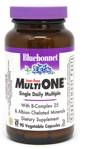 Bluebonnet Nutrition Multi One® без железа -- 90 растительных капсул Bluebonnet Nutrition