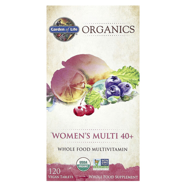 Women's Multi 40+, мультивитамины из цельных продуктов, 120 веганских таблеток Garden of Life