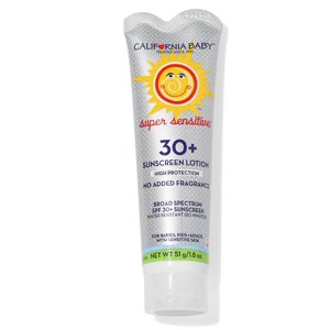 California Baby Super Sensitive Everyday Face and Body Lotion - For Dry Sensitive Skin, Fragrance Free, 1.8 oz California Baby