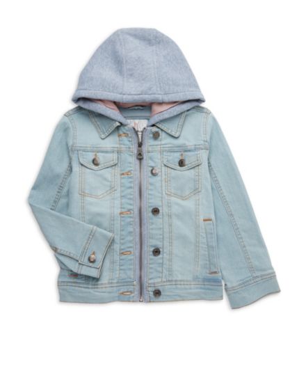 Джинсовая куртка со съемным капюшоном Little Girl Urban Republic