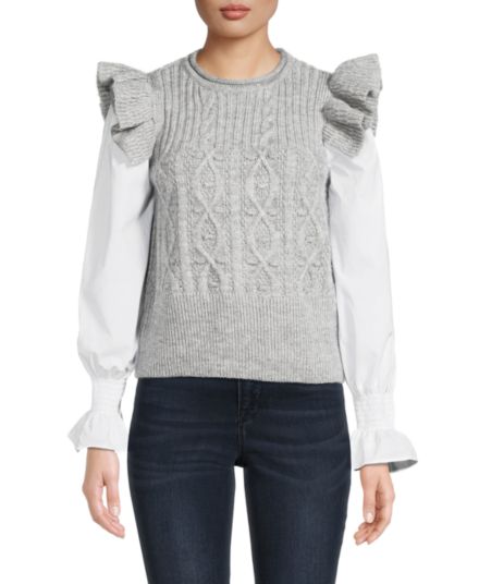 Ruffle Sleeve Sweater Design 365