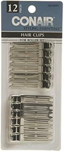 Conair 55309Z Chrome Plated Hair Clips 12 Count Conair