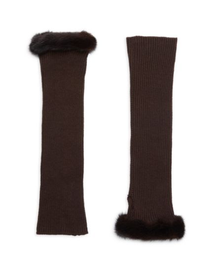 Mink Fur and Cashmere Arm Warmers BELLE FARE