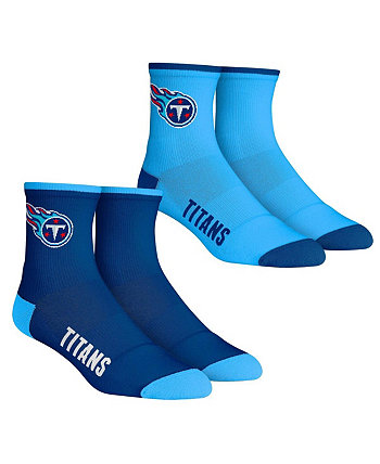 Молодежные носки Rock Em для мальчиков и девочек Tennessee Titans Core Team, комплект из 2 носков длиной четверть длины Rock 'Em