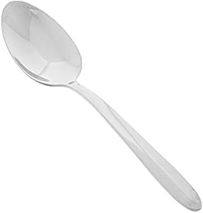 Winco 12-Piece Flute Teaspoon Set, 18-0 Stainless Steel Winco