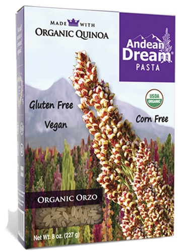 Andean Dream Quinoa Pasta Organic Orzo - 8 унций Andean Dream