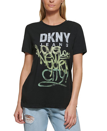 Футболка с логотипом граффити DKNY Jeans