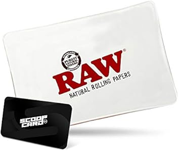 RAW Rolling Tray Glass Star Tray | Size Mini | Shatter Resistant and Extremely Durable That is Elegant Sleek and Transparent Heat Resistant Glass Raw