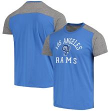 Мужская футболка Majestic Threads Royal/Heathered Grey Los Angeles Rams Gridiron Classics Field Goal Slub Majestic