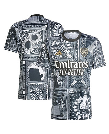 Мужская черная предматчевая футболка Arsenal x Ian Wright 2023/24 Adidas