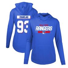 Женская равномерная одежда Mika Zibanejad, синяя толстовка с капюшоном New York Rangers, яркий пуловер с именем и номером игрока LevelWear