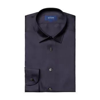 Шелковая классическая рубашка узкого кроя Eton