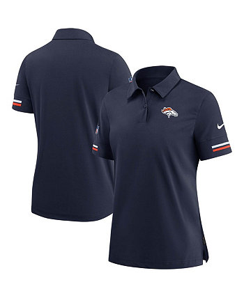Рубашка поло женская темно-синяя Denver Broncos Sideline Performance Nike