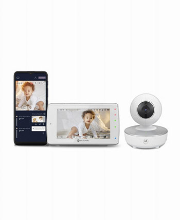 VM36XL Touch Connect 5-дюймовая видеоняня с дистанционным управлением поворотом и наклоном 720P, набор из 2 предметов Motorola