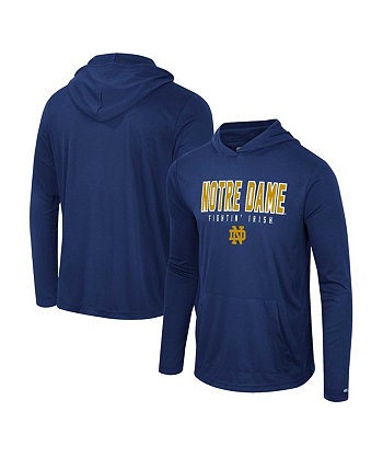 Мужская темно-синяя толстовка с капюшоном Notre Dame Fighting Irish Team Color Rival, футболка с длинными рукавами Colosseum