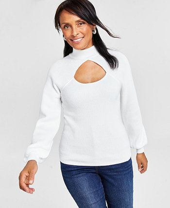 Женский свитер с воротником-стойкой и вырезом, созданный для Macy's I.N.C. International Concepts