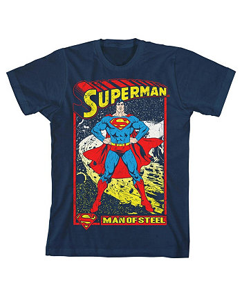 Темно-синяя футболка Big Boys Superman Man of Steel BIOWORLD