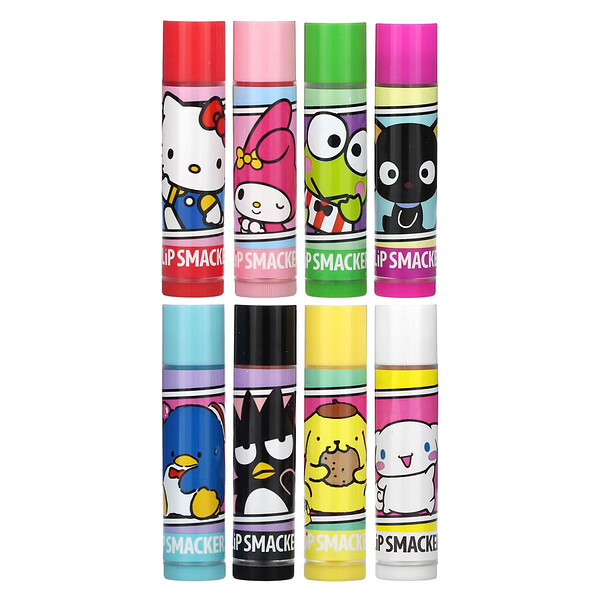 Hello Kitty and Friends, Бальзам для губ, в ассортименте, 8 штук по 0,14 унции (4 г) каждый Lip Smacker