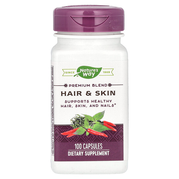 Hair & Skin, Премиум-смесь, 100 капсул Nature's Way