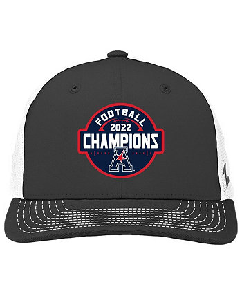 Men's Charcoal, White Tulane Green Wave 2022 AAC Conference Champions Locker Room Adjustable Trucker Hat Zephyr