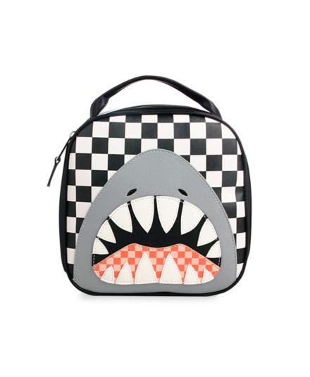 Kid's Shark Chekered Lunch Bag OMG Accessories