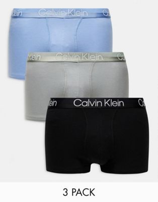 Calvin Klein modern structure cotton briefs 3 pack in multi Calvin Klein