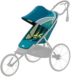 CYBEX AVI Jogging Stroller, Lightweight Aluminum Frame, Compact Fold for Storage, Height-Adjustable Handlebar with One-Handed Steering, Rear-Wheel Suspension & Handbrake, For Infants 9 months+ Cybex