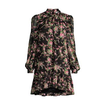Мини-платье прямого кроя Clarita с цветочным принтом Likely
