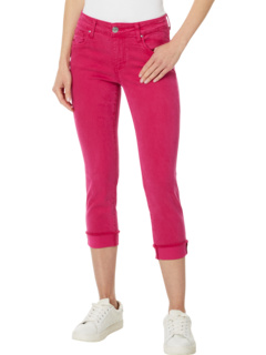 Amy Crop Straight Leg- Roll Up Fray in Brave Fushia KUT from the Kloth