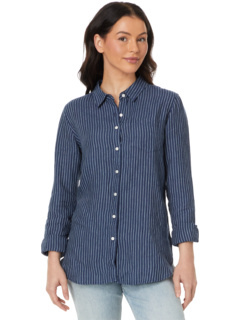 Premium Washable Linen Shirt Tunic Stripe L.L.Bean