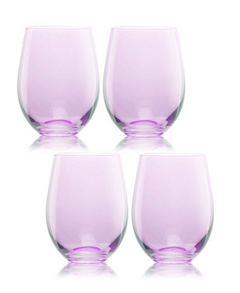 Бокалы для вина Carnival без ножки на 19 унций, набор из 4 шт. Qualia Glass