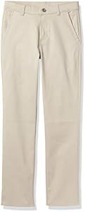 Nautica Boys' Flat Front Stretch Twill Chino Khaki Pant Nautica